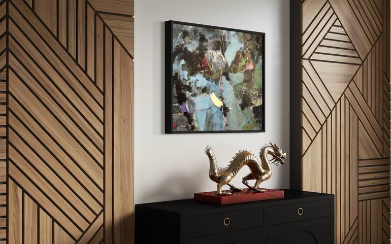 Original Abstract Expressionism Abstract Painting by Kathe Madrigal