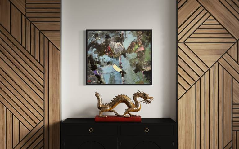 Original Abstract Expressionism Abstract Painting by Kathe Madrigal