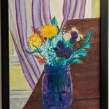 Bouquet in a Purple Jar by Allison Currie