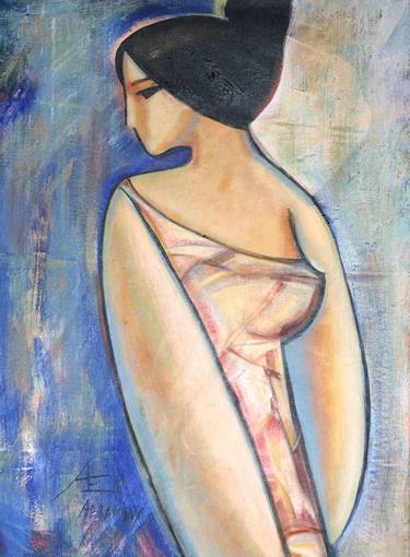 Original Cubism Women Paintings by Ekaterina Abramova