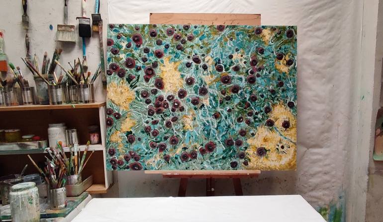 Original Abstract Expressionism Abstract Painting by Joan Parramon
