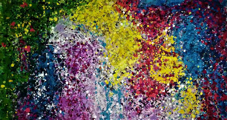 Original Abstract Expressionism Abstract Painting by Joan Parramon