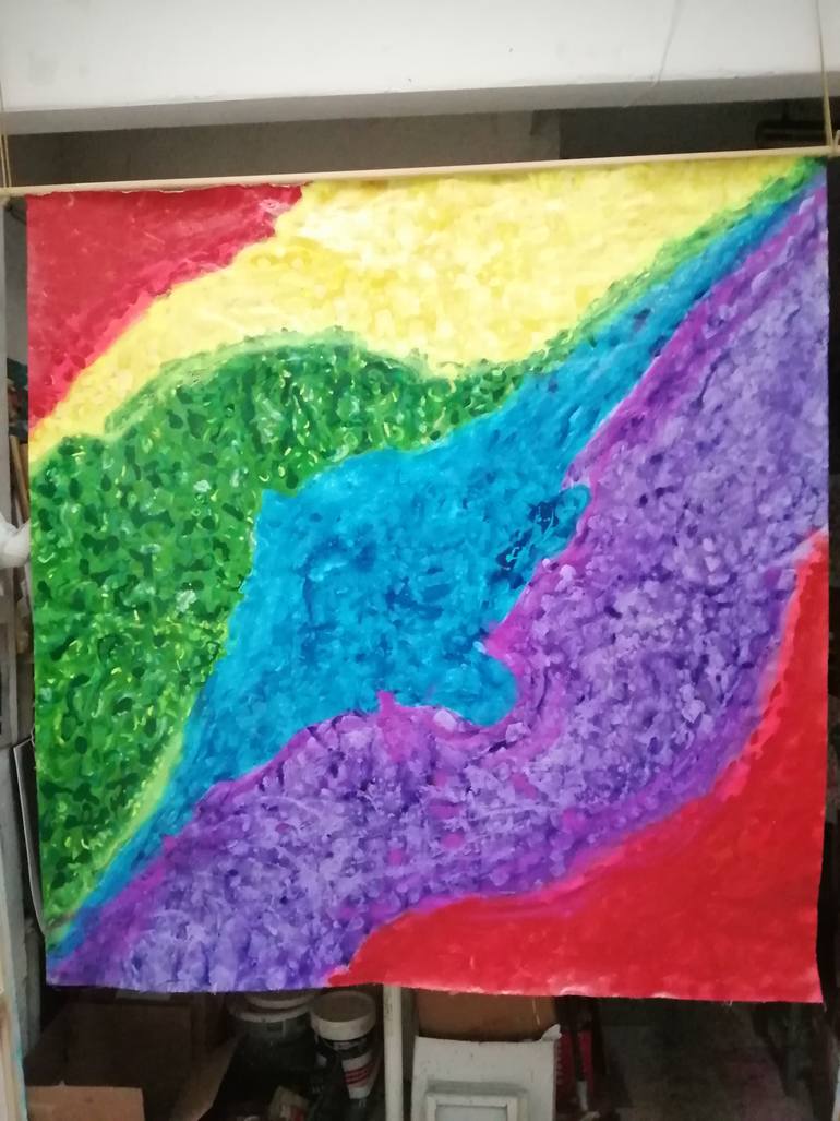 Original Abstract Expressionism Abstract Painting by Joan Parramon