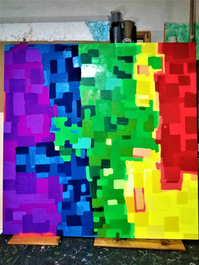 Original Abstract Expressionism Abstract Painting by Joan Parramon