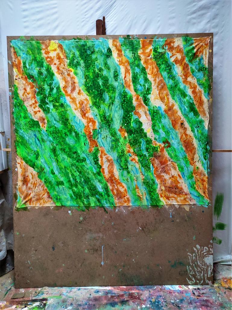 Original Abstract Expressionism Abstract Painting by Joan Parramon