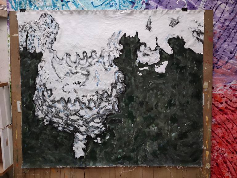 Original Abstract Expressionism Abstract Painting by Joan Parramon