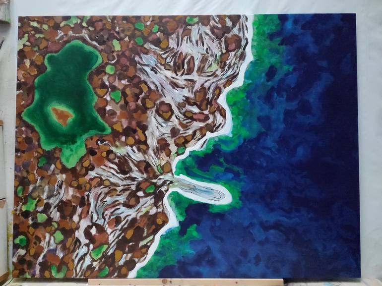 Original Abstract Landscape Painting by Joan Parramon