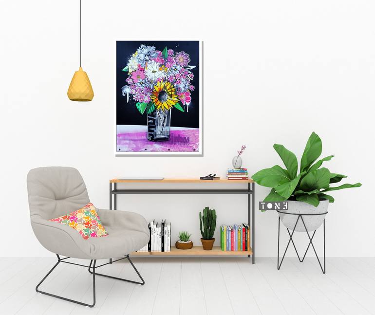 Original Floral Painting by Artist-painter Tone