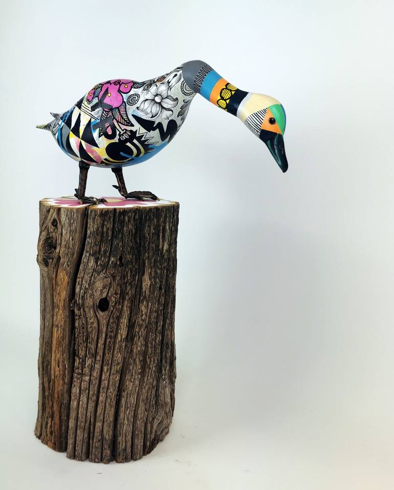 Original Portraiture Animal Sculpture by Artist-painter Tone