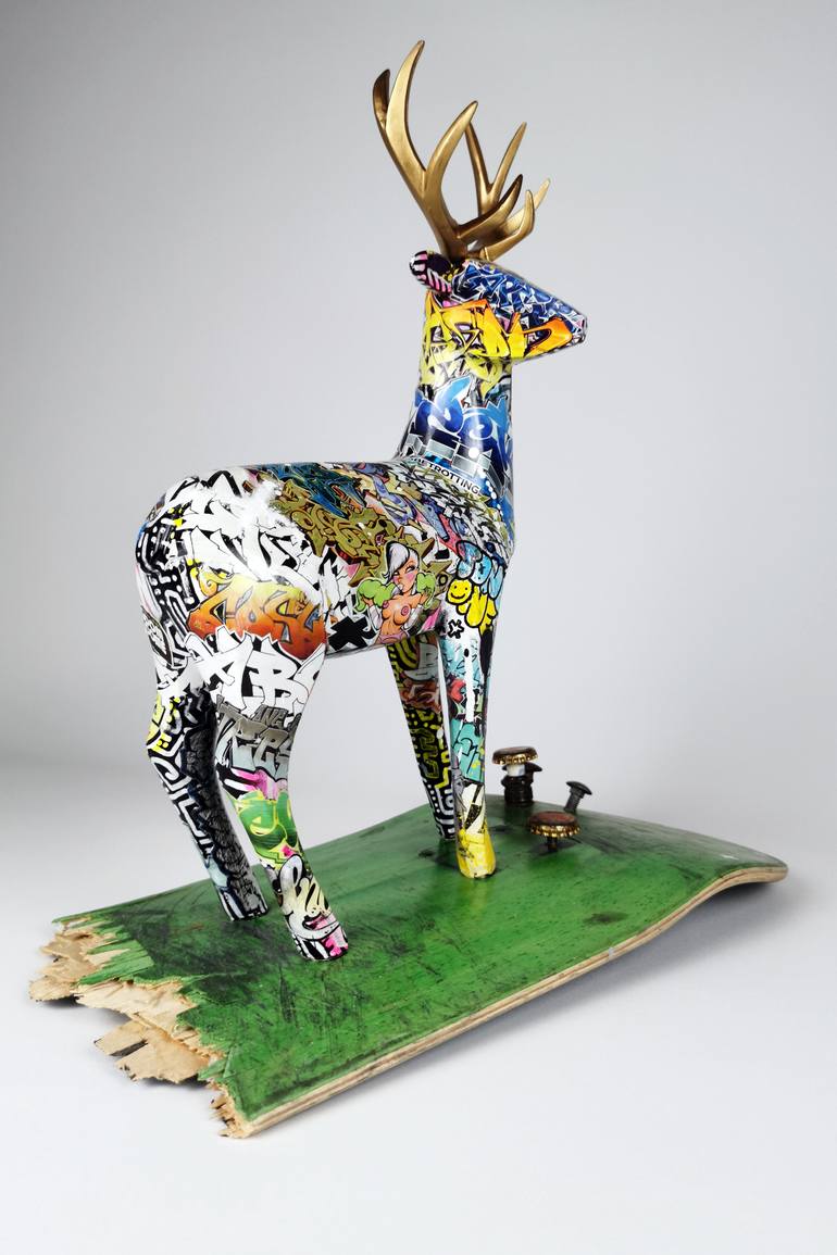 Original Modern Animal Sculpture by Artist-painter Tone