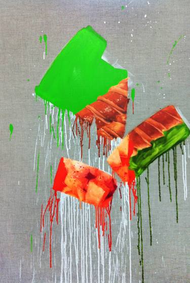 Original Abstract Expressionism Food Paintings by Chansong Woo