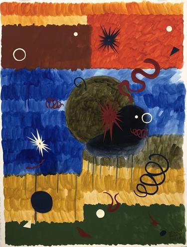 Original Abstract Expressionism Abstract Collage by Chansong Woo