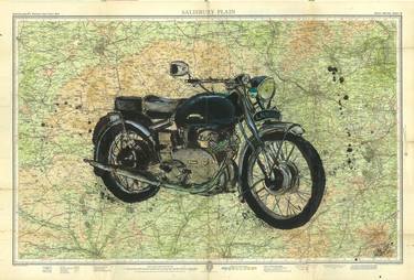 Original Street Art Motorcycle Paintings by Rich McCoy