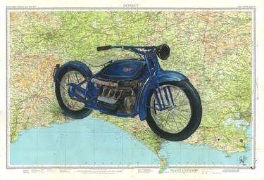 Print of Modern Motorcycle Paintings by Rich McCoy