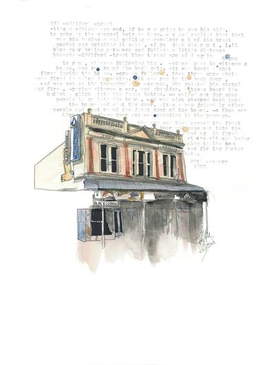 Original Documentary Architecture Paintings by Rich McCoy
