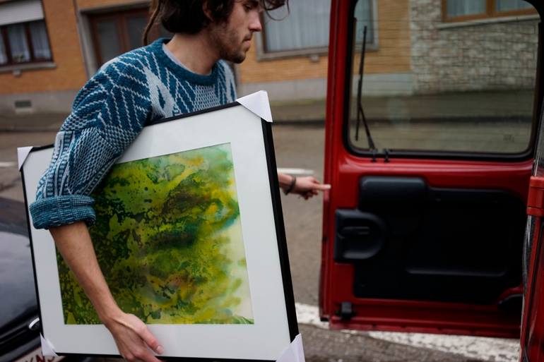 Original Conceptual Abstract Painting by Dries Ketels