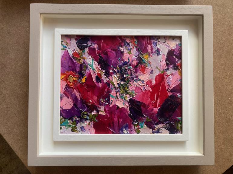 Original Abstract Expressionism Floral Painting by Silvia Schaumloeffel