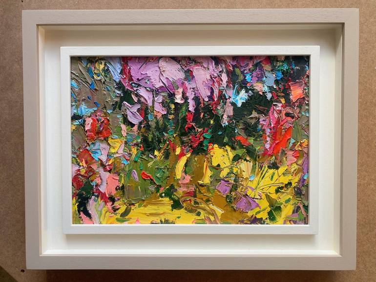 Original Abstract Expressionism Floral Painting by Silvia Schaumloeffel