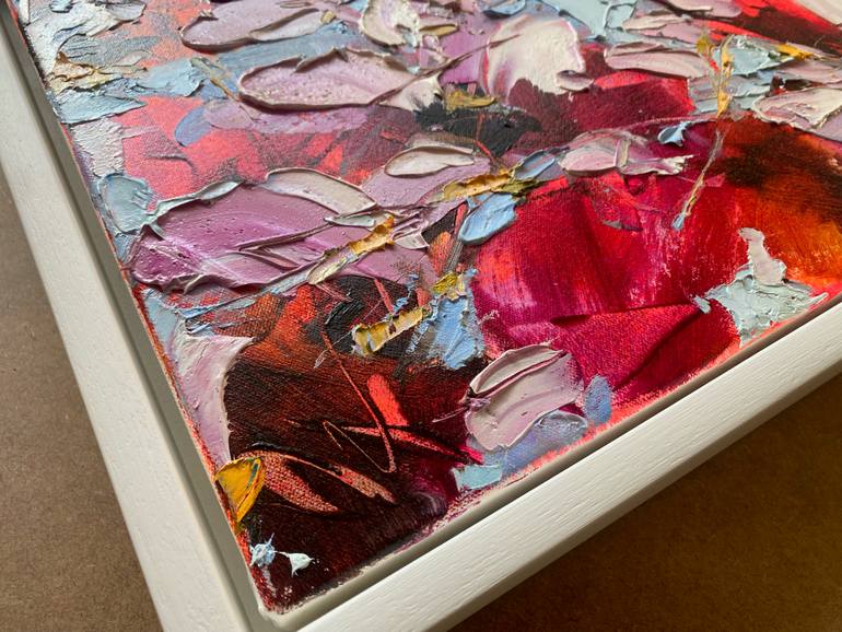 Original Abstract Expressionism Floral Painting by Silvia Schaumloeffel