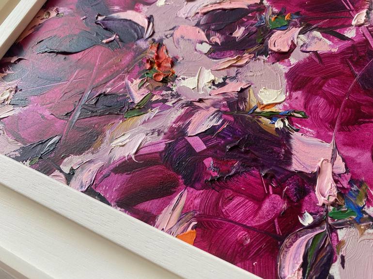 Original Abstract Expressionism Floral Painting by Silvia Schaumloeffel