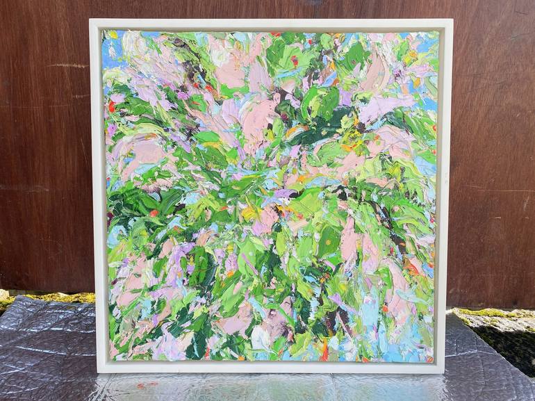 Original Abstract Floral Painting by Silvia Schaumloeffel