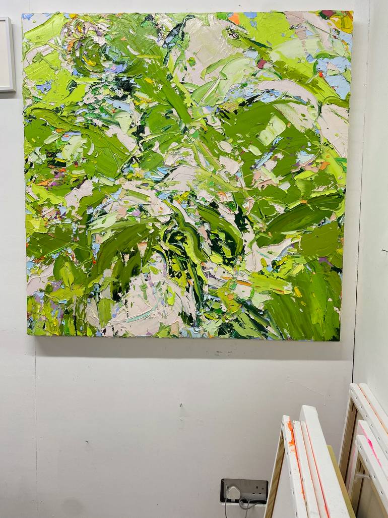 Original Abstract Expressionism Abstract Painting by Silvia Schaumloeffel