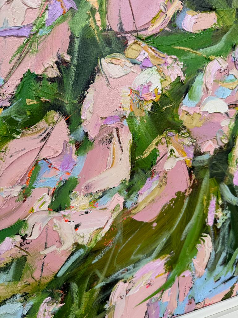 Original Painterly Abstraction Floral Painting by Silvia Schaumloeffel