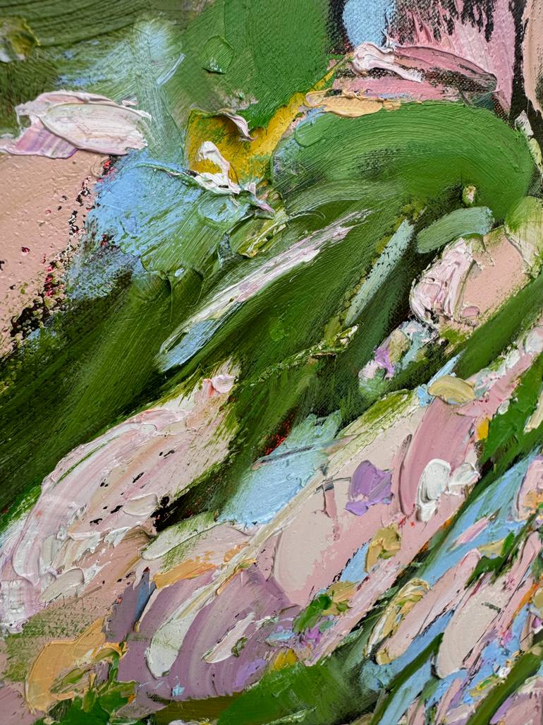Original Painterly Abstraction Floral Painting by Silvia Schaumloeffel