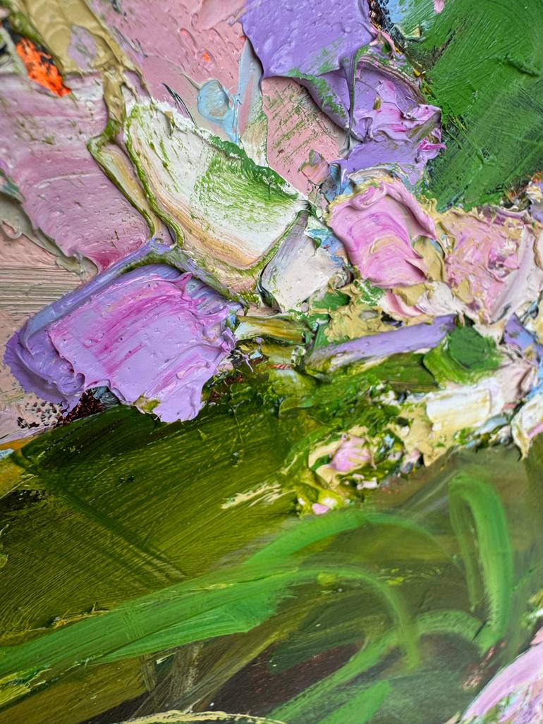 Original Painterly Abstraction Floral Painting by Silvia Schaumloeffel