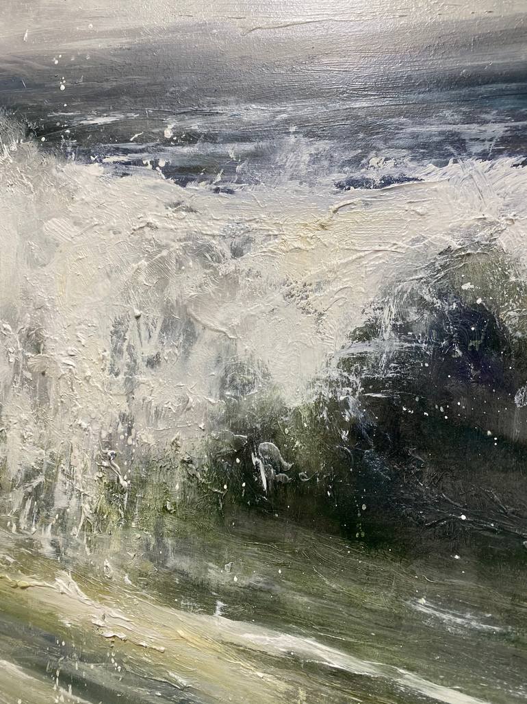 Original Expressionism Seascape Painting by Silvia Schaumloeffel