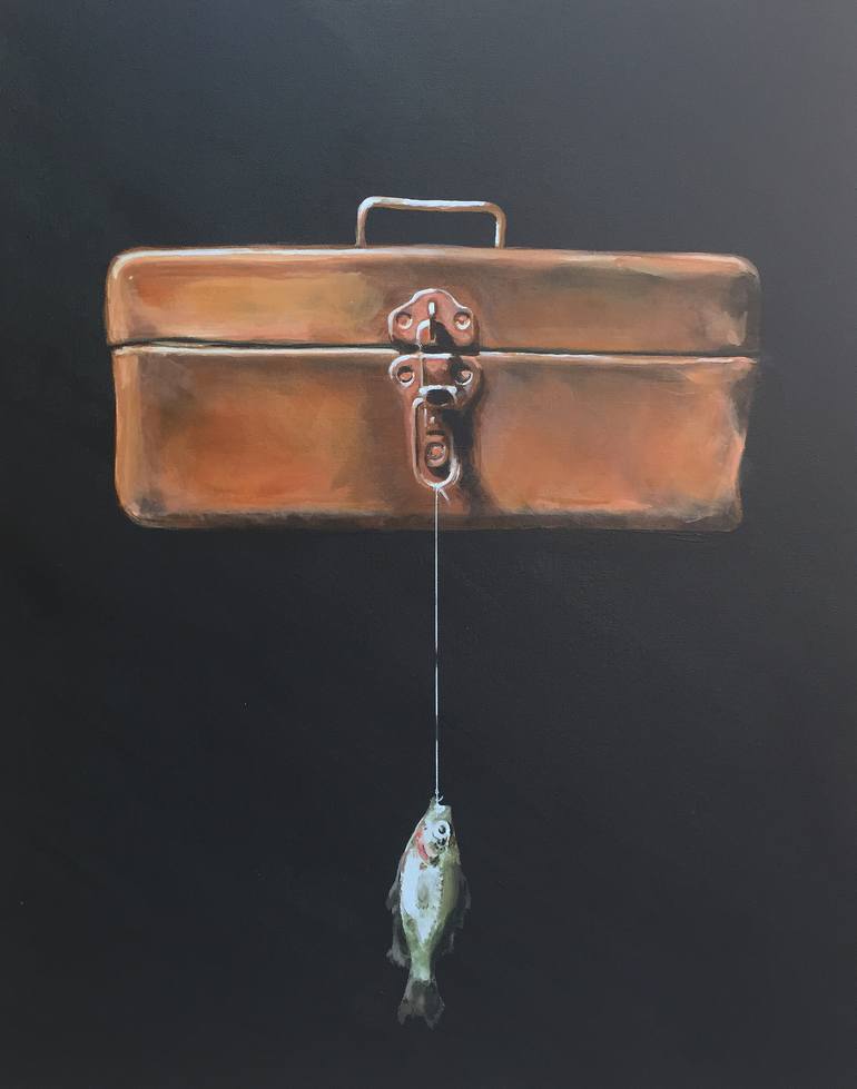 Tackle Box Painting by Jeffrey Bess