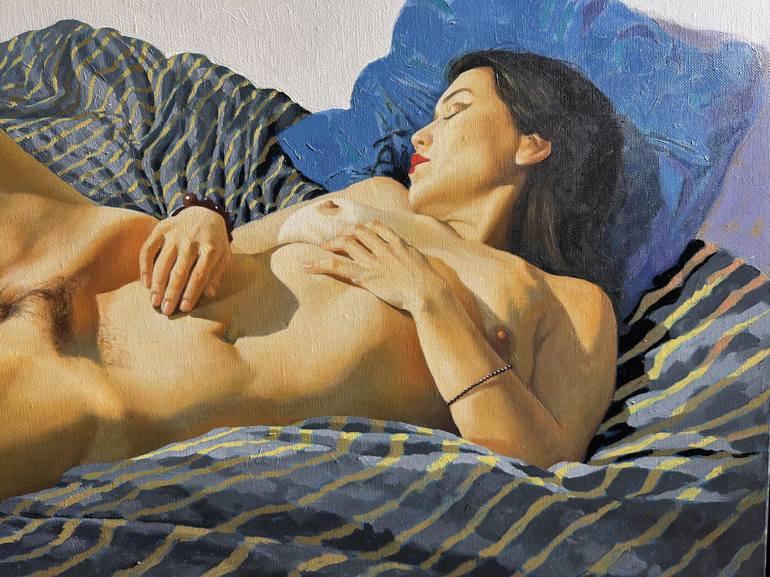 Original Fine Art Erotic Painting by Artur M