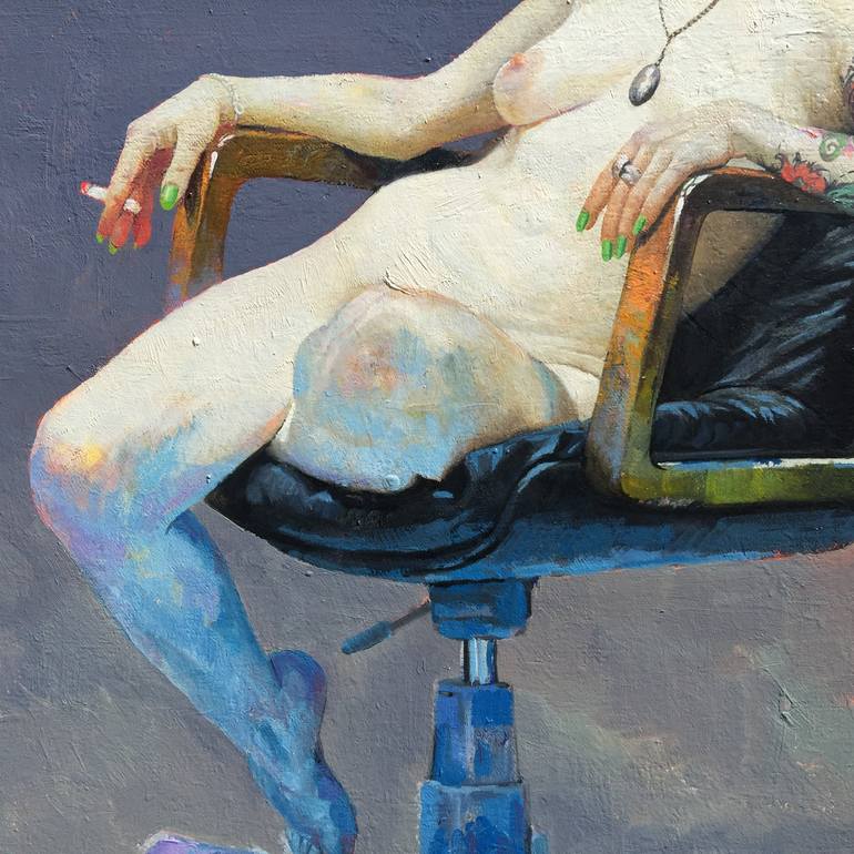 Original Figurative Nude Painting by Artur M