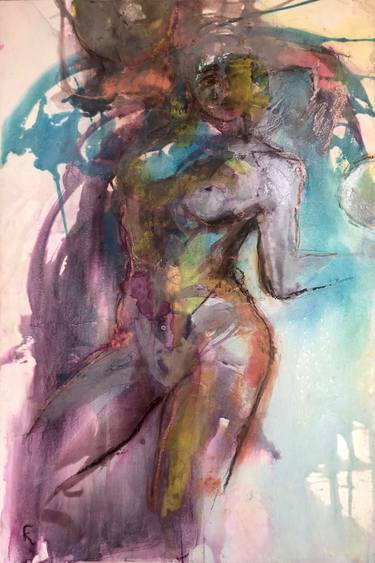 Print of Expressionism Erotic Paintings by kohlene hendrickson