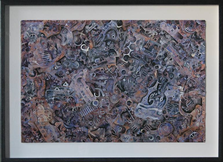 Original Abstract Technology Painting by David Gould