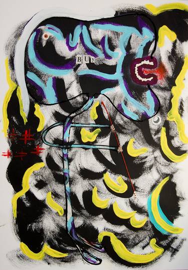 Original Abstract Expressionism Cartoon Paintings by marco abbagnara