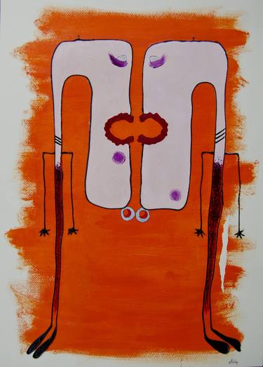 Original Abstract Expressionism Cartoon Paintings by marco abbagnara