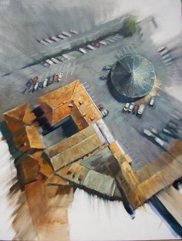 Original Abstract Cities Paintings by Victoria Niki