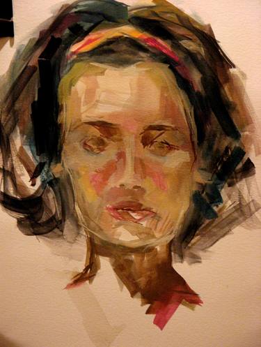 Print of Portraiture Women Paintings by Aya El Fallah