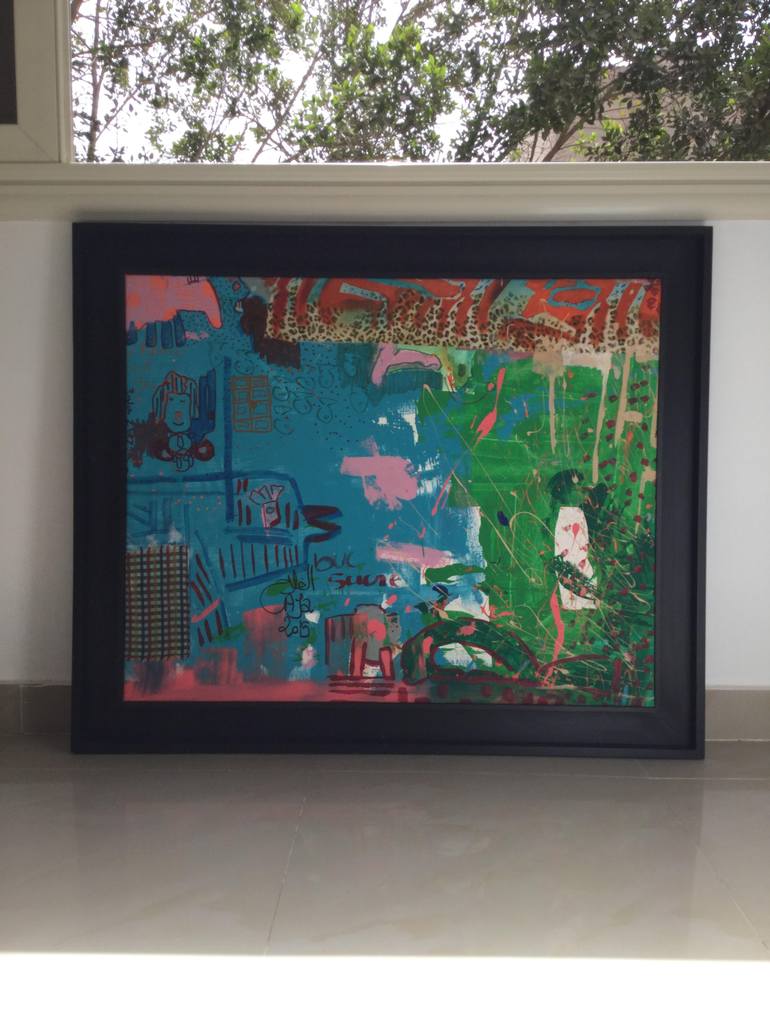 Original Abstract Expressionism Abstract Painting by Aya El Fallah