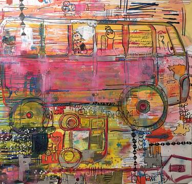 Print of Car Paintings by Aya El Fallah