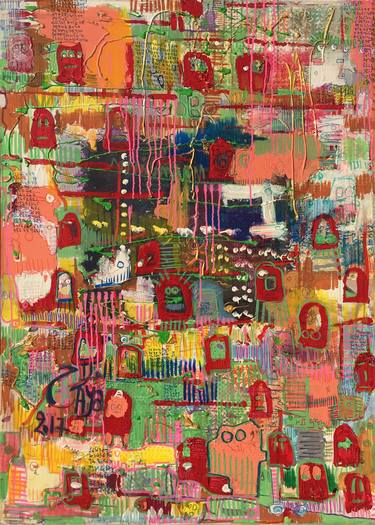 Print of Abstract Expressionism Abstract Paintings by Aya El Fallah
