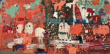 Original Abstract Expressionism Abstract Paintings by Aya El Fallah