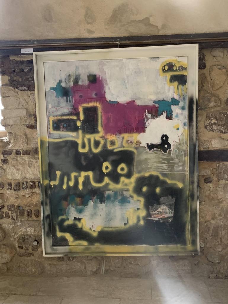 Original Abstract Expressionism Popular culture Painting by Aya El Fallah