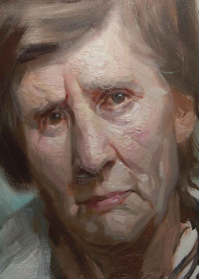 Portrait Of An Old Woman Painting By Paulo Frade | Saatchi Art