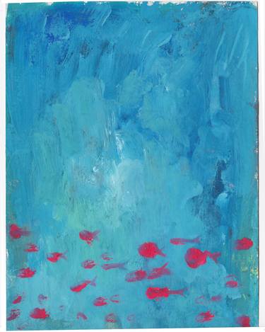 Print of Abstract Expressionism Fish Paintings by Clelia Catalano