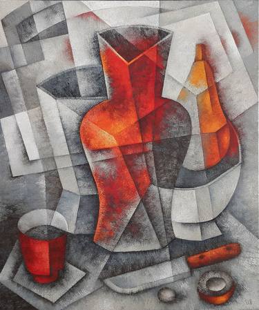 Original Cubism Still Life Paintings by Eugene Ivanov