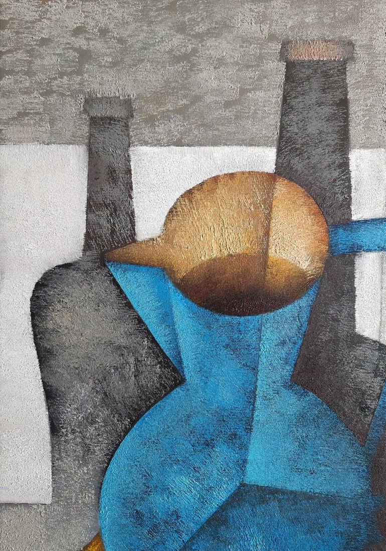 Original Cubism Still Life Painting by Eugene Ivanov