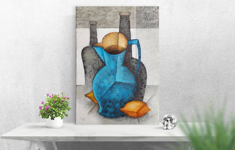 Original Cubism Still Life Painting by Eugene Ivanov