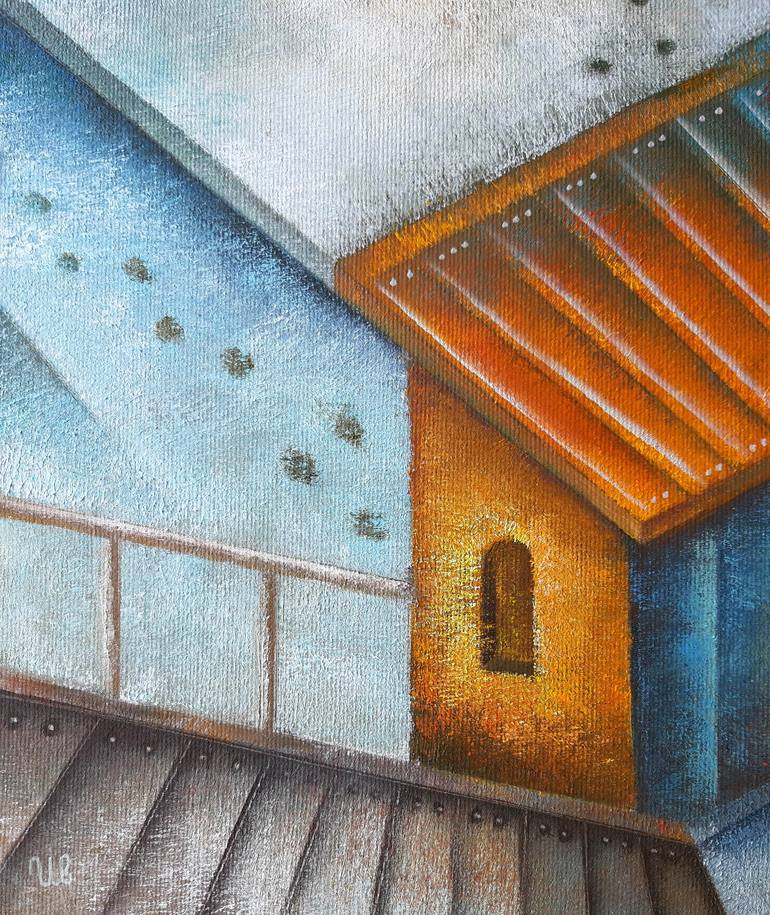 Original Contemporary Architecture Painting by Eugene Ivanov